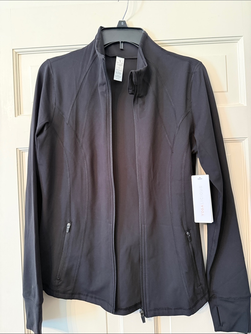 Yogalicious Women's Charcoal Zip-Front Workout Jacket